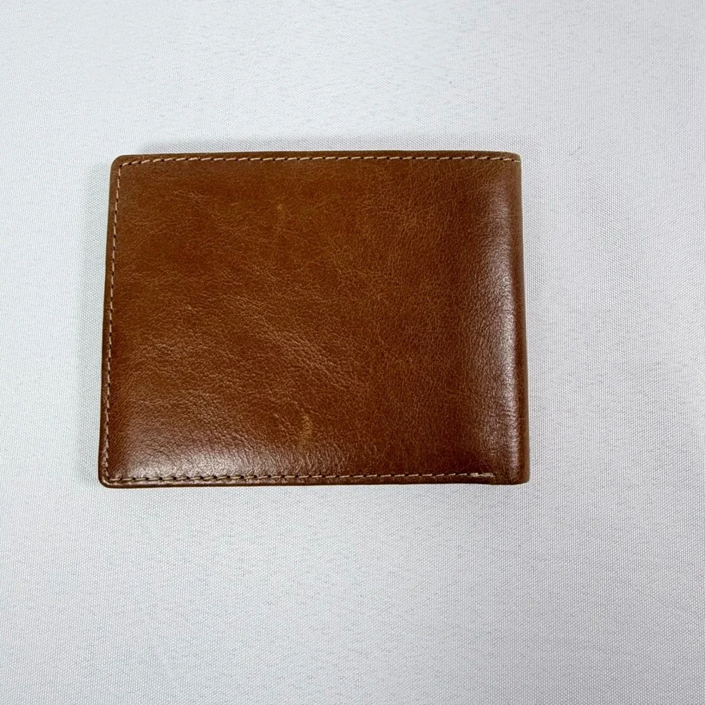 Timberland Mens Bifold Brown Leather Pull Up Passcase Wallet